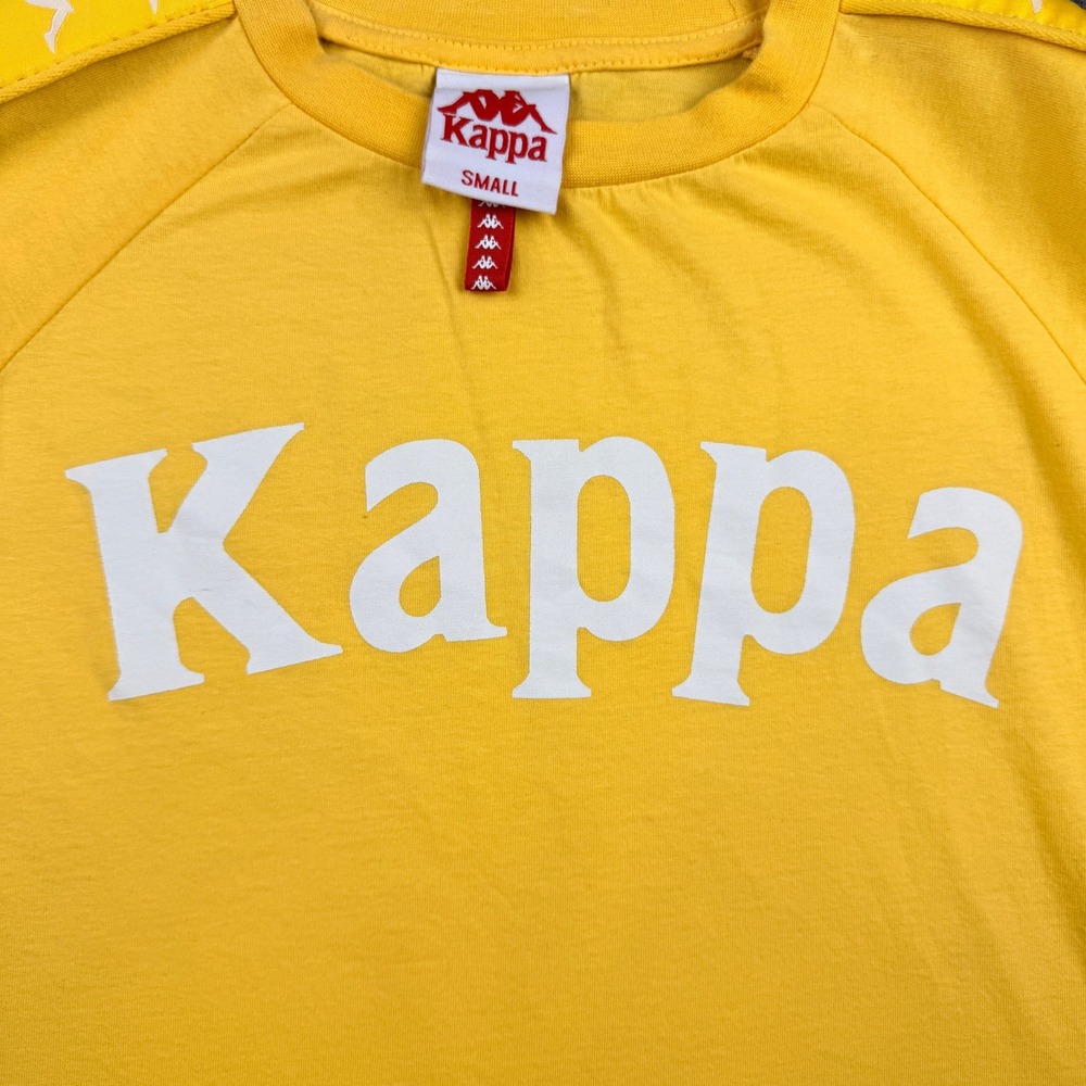 Kappa Men's S Small Yellow Logo T-Shirt Short Sleeve Crew Neck Graphic Tee View 5